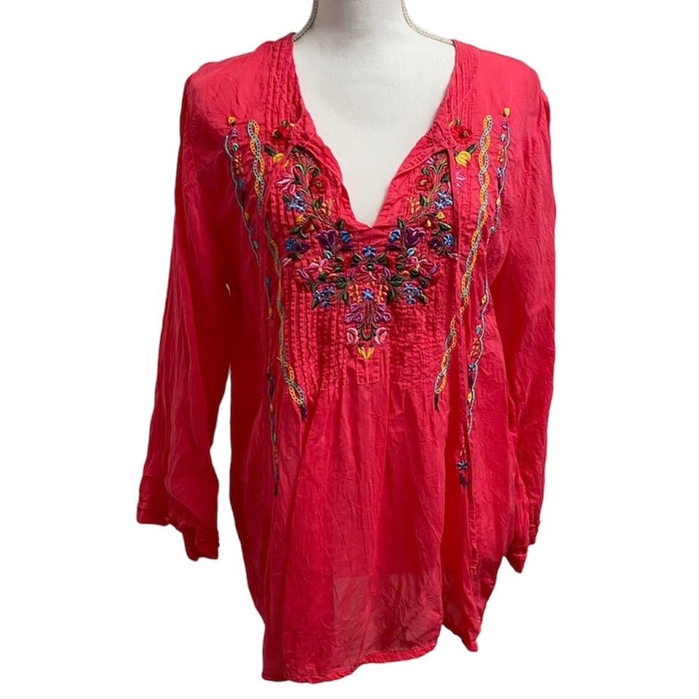Johnny Was Embroidered Blouse